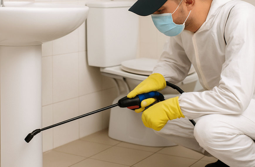 مكافحة الصراصير في الحمامات بالرياض وجدة بواسطة مؤسسة خطوة محترف